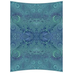 Teal Spirals And Swirls Back Support Cushion by SpinnyChairDesigns