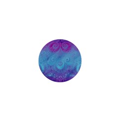 Purple Blue Swirls And Spirals 1  Mini Buttons by SpinnyChairDesigns