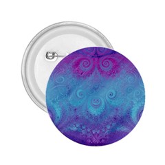 Purple Blue Swirls And Spirals 2 25  Buttons by SpinnyChairDesigns