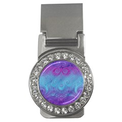 Purple Blue Swirls And Spirals Money Clips (cz)  by SpinnyChairDesigns