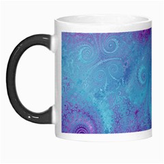 Purple Blue Swirls And Spirals Morph Mugs by SpinnyChairDesigns