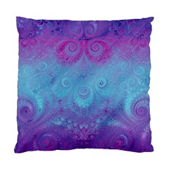 Purple Blue Swirls And Spirals Standard Cushion Case (one Side) by SpinnyChairDesigns