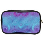 Purple Blue Swirls and Spirals Toiletries Bag (Two Sides) Front