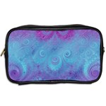 Purple Blue Swirls and Spirals Toiletries Bag (Two Sides) Back