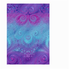 Purple Blue Swirls And Spirals Large Garden Flag (two Sides) by SpinnyChairDesigns