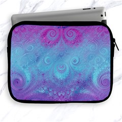 Purple Blue Swirls And Spirals Apple Ipad 2/3/4 Zipper Cases by SpinnyChairDesigns