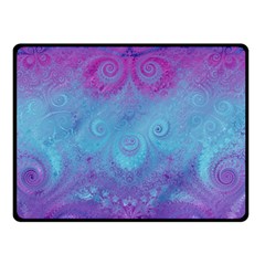 Purple Blue Swirls And Spirals Double Sided Fleece Blanket (small)  by SpinnyChairDesigns