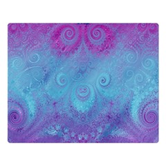 Purple Blue Swirls And Spirals Double Sided Flano Blanket (large)  by SpinnyChairDesigns