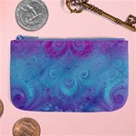 Purple Blue Swirls and Spirals Large Coin Purse Front