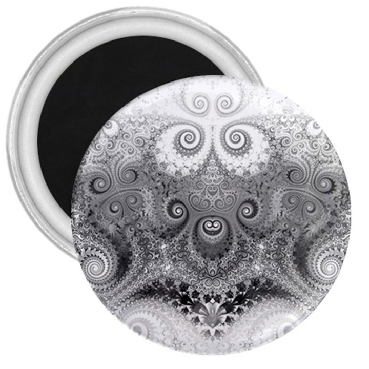 Black and White Spirals 3  Magnets