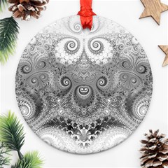 Black And White Spirals Ornament (round) by SpinnyChairDesigns