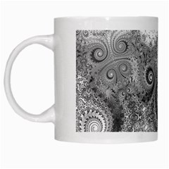 Black And White Spirals White Mugs by SpinnyChairDesigns