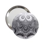 Black and White Spirals 2.25  Handbag Mirrors Front