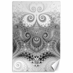 Black And White Spirals Canvas 20  X 30  by SpinnyChairDesigns