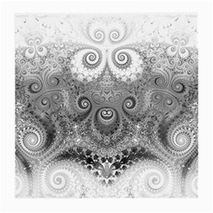 Black And White Spirals Medium Glasses Cloth (2 Sides) by SpinnyChairDesigns