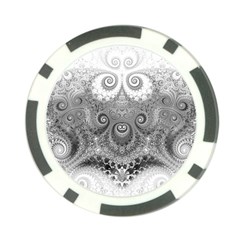 Black And White Spirals Poker Chip Card Guard by SpinnyChairDesigns