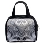 Black and White Spirals Classic Handbag (Two Sides) Front