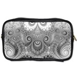 Black and White Spirals Toiletries Bag (One Side) Front