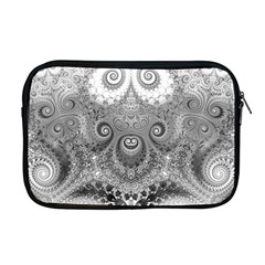 Black And White Spirals Apple Macbook Pro 17  Zipper Case by SpinnyChairDesigns