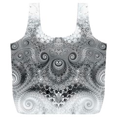 Black And White Spirals Full Print Recycle Bag (xxxl) by SpinnyChairDesigns