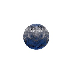 Blue Swirls And Spirals 1  Mini Buttons by SpinnyChairDesigns