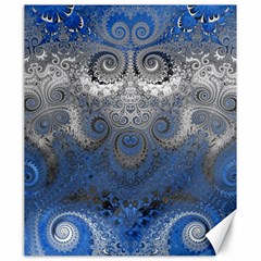 Blue Swirls And Spirals Canvas 20  X 24  by SpinnyChairDesigns