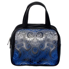 Blue Swirls And Spirals Classic Handbag (one Side) by SpinnyChairDesigns