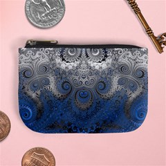 Blue Swirls And Spirals Mini Coin Purse by SpinnyChairDesigns