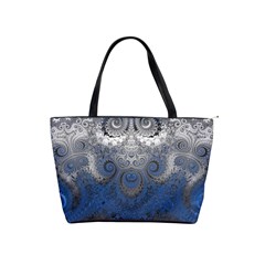 Blue Swirls And Spirals Classic Shoulder Handbag by SpinnyChairDesigns