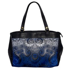 Blue Swirls And Spirals Oversize Office Handbag by SpinnyChairDesigns