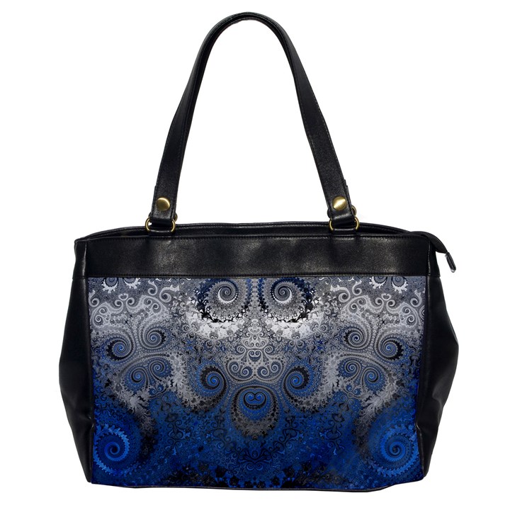 Blue Swirls and Spirals Oversize Office Handbag