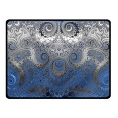 Blue Swirls And Spirals Fleece Blanket (small) by SpinnyChairDesigns