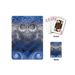 Blue Swirls And Spirals Playing Cards Single Design (mini) by SpinnyChairDesigns