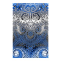 Blue Swirls And Spirals Shower Curtain 48  X 72  (small)  by SpinnyChairDesigns