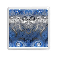 Blue Swirls And Spirals Memory Card Reader (square)