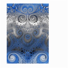 Blue Swirls And Spirals Large Garden Flag (two Sides) by SpinnyChairDesigns