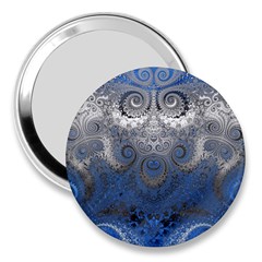 Blue Swirls And Spirals 3  Handbag Mirrors by SpinnyChairDesigns