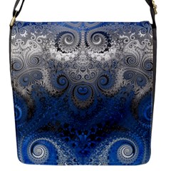 Blue Swirls And Spirals Flap Closure Messenger Bag (s) by SpinnyChairDesigns