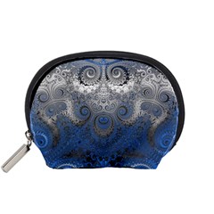 Blue Swirls And Spirals Accessory Pouch (small) by SpinnyChairDesigns