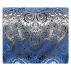 Blue Swirls And Spirals Double Sided Flano Blanket (small)  by SpinnyChairDesigns