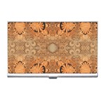 Rustic Orange Swirls Business Card Holder Front