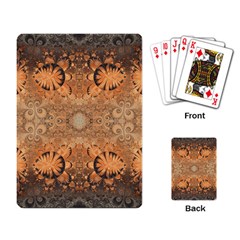 Rustic Orange Swirls Playing Cards Single Design (rectangle) by SpinnyChairDesigns