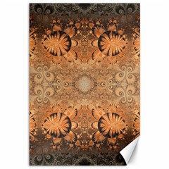 Rustic Orange Swirls Canvas 12  X 18  by SpinnyChairDesigns