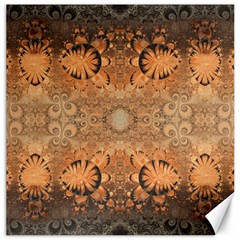 Rustic Orange Swirls Canvas 20  X 20  by SpinnyChairDesigns