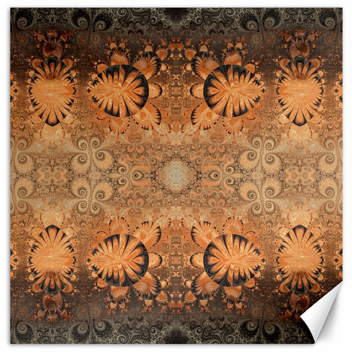 Rustic Orange Swirls Canvas 20  x 20 