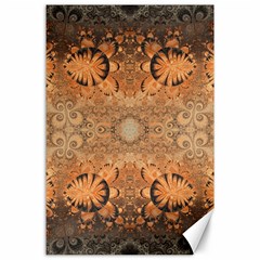 Rustic Orange Swirls Canvas 24  X 36  by SpinnyChairDesigns