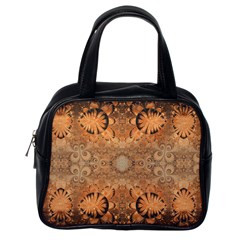 Rustic Orange Swirls Classic Handbag (one Side) by SpinnyChairDesigns