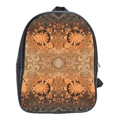 Rustic Orange Swirls School Bag (large) by SpinnyChairDesigns