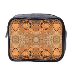 Rustic Orange Swirls Mini Toiletries Bag (two Sides) by SpinnyChairDesigns