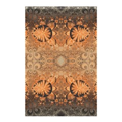 Rustic Orange Swirls Shower Curtain 48  X 72  (small)  by SpinnyChairDesigns